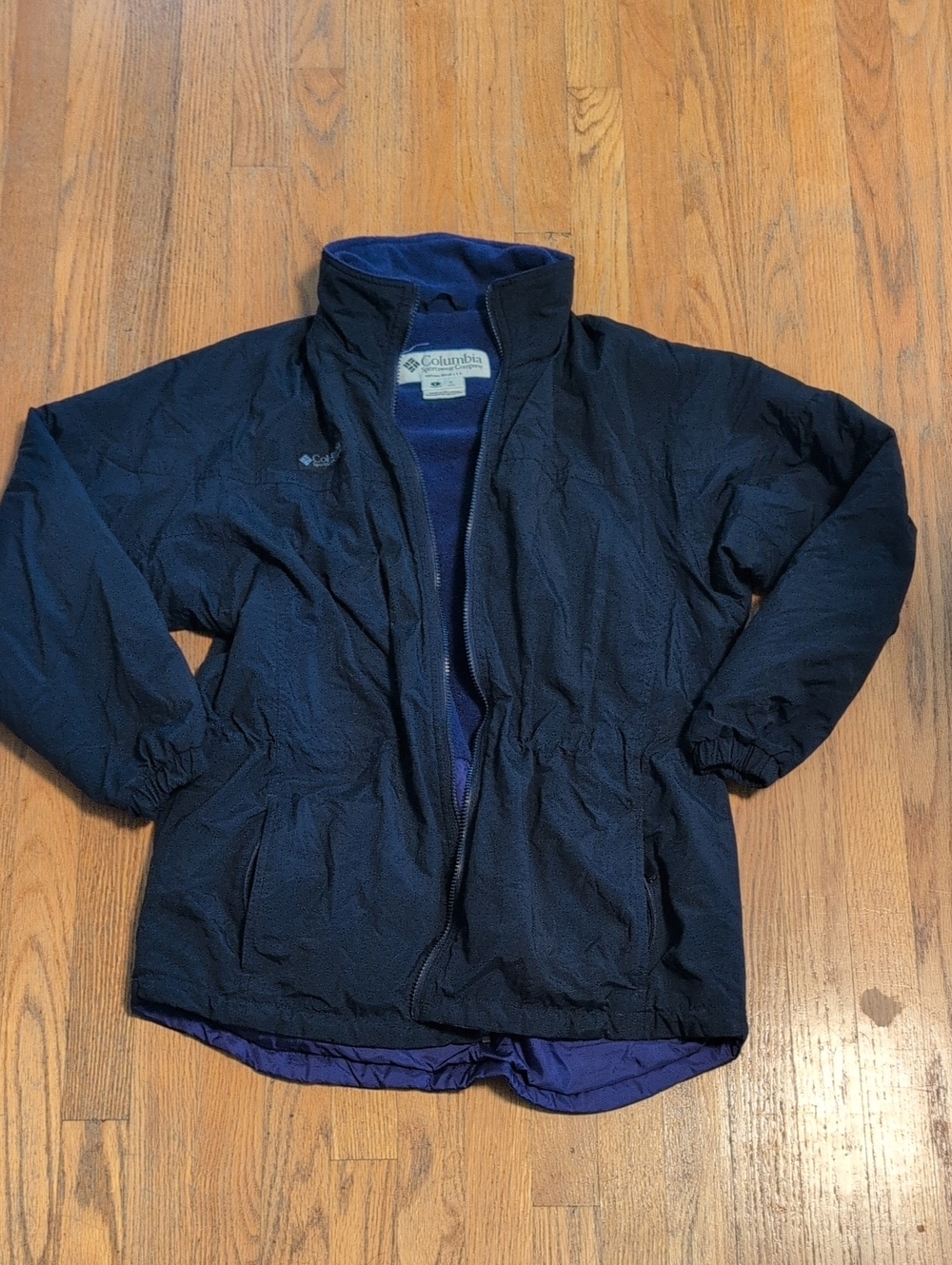 Columbia Women's Navy Jacket with Purple Lining